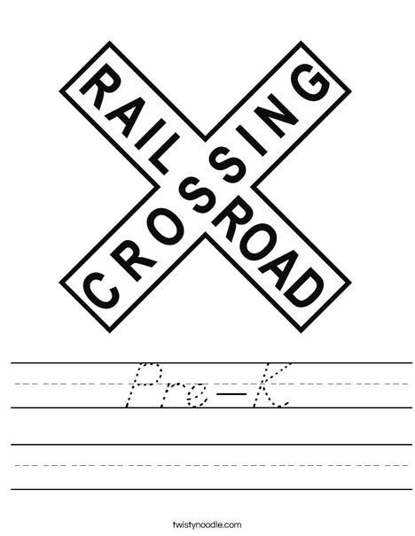 Railroad Crossing Sign Worksheet