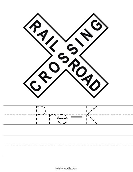 Railroad Crossing Sign Worksheet