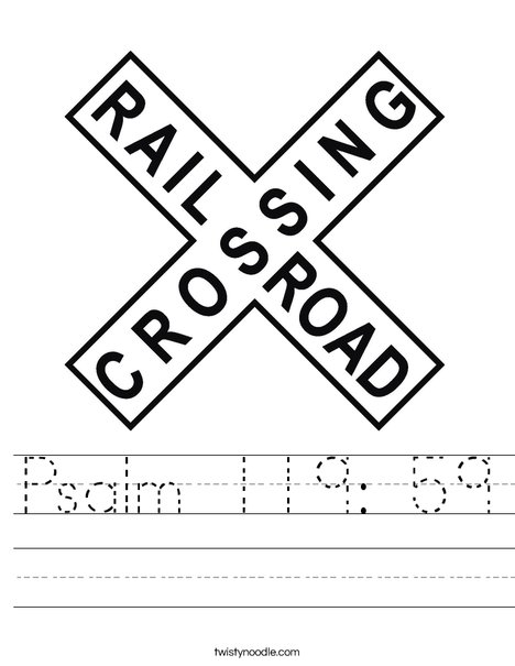 Railroad Crossing Sign Worksheet