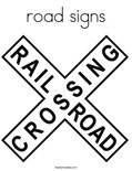 road signs Coloring Page