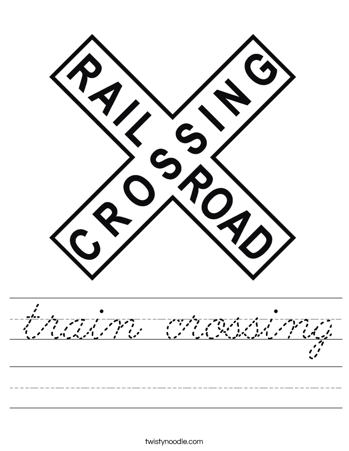 train crossing Worksheet