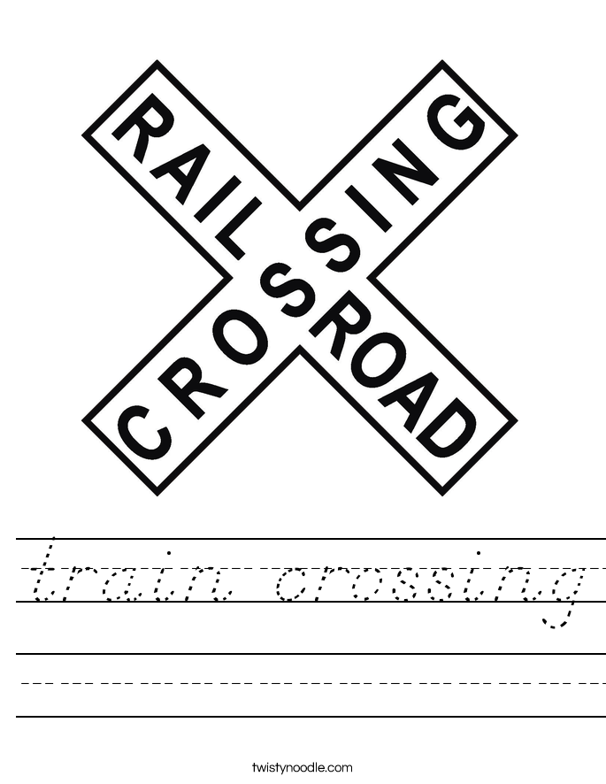 train crossing Worksheet