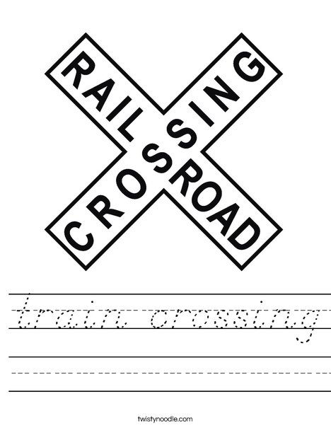 Railroad Crossing Sign Worksheet