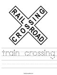 train crossing Worksheet