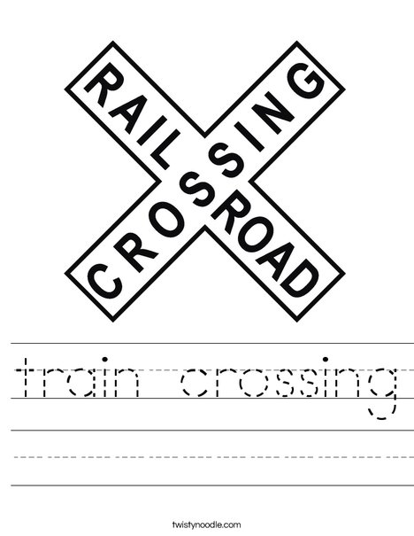Railroad Crossing Sign Worksheet