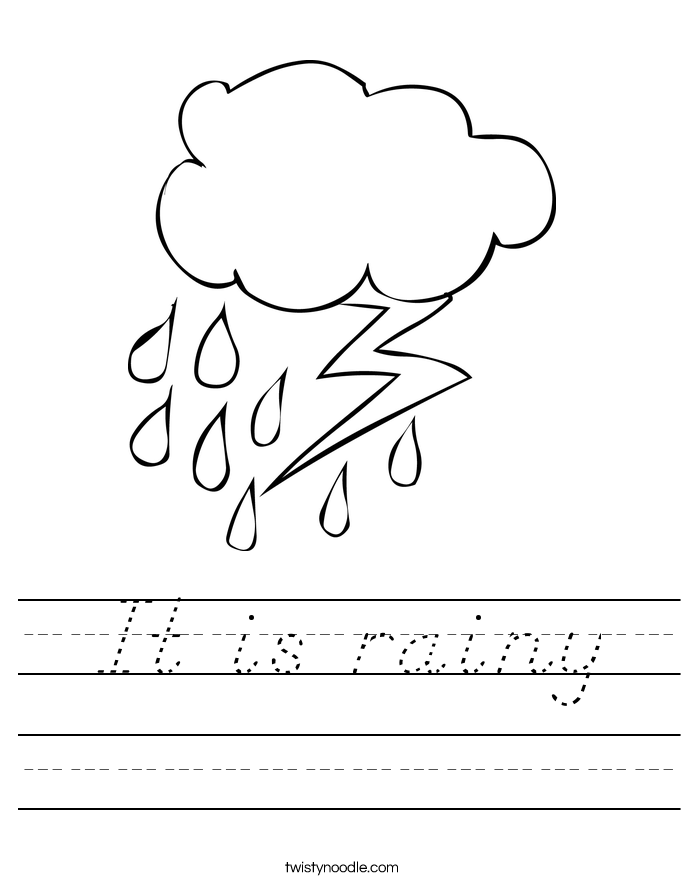 It is rainy Worksheet