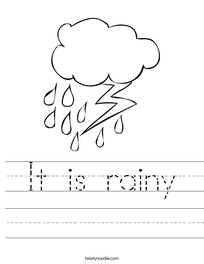 It is rainy Worksheet - Twisty Noodle
