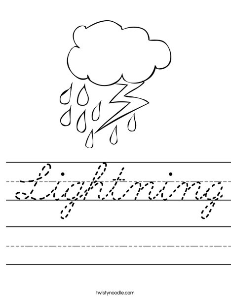 Rain and Lightning Worksheet