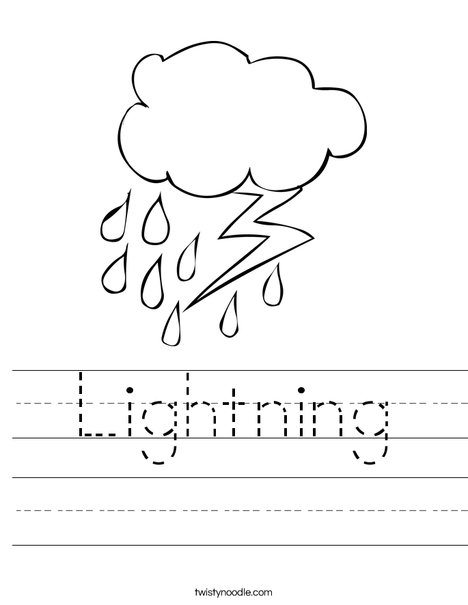 Rain and Lightning Worksheet