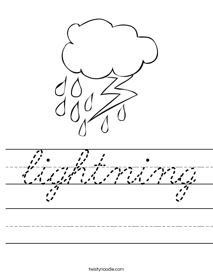 lightning Worksheet