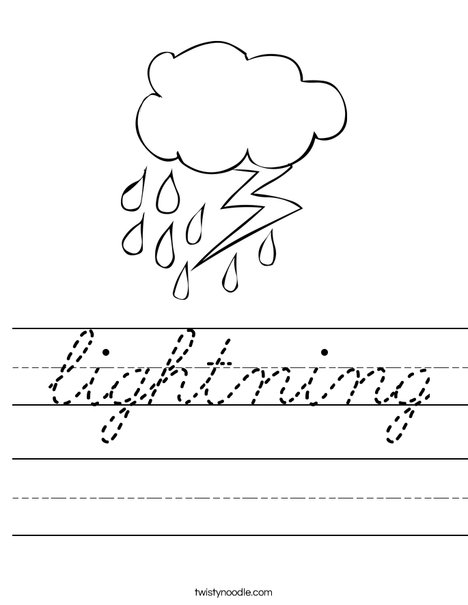 Rain and Lightning Worksheet