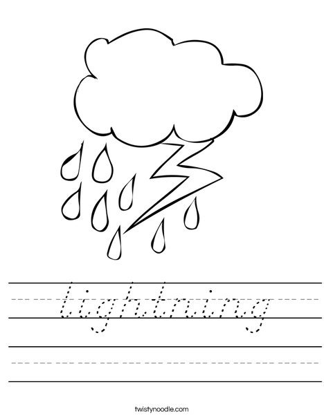 Rain and Lightning Worksheet