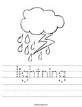 lightning Worksheet