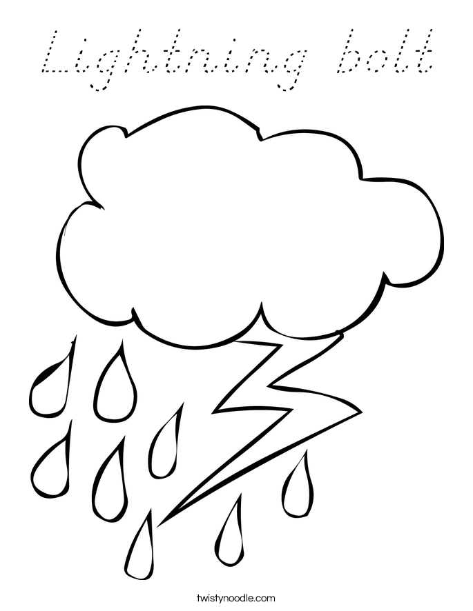 Lightning bolt Coloring Page
