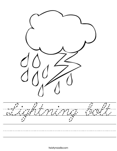 Rain and Lightning Worksheet