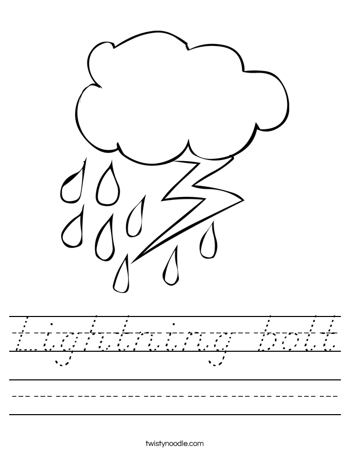 Lightning bolt Worksheet