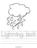 Lightning bolt Worksheet