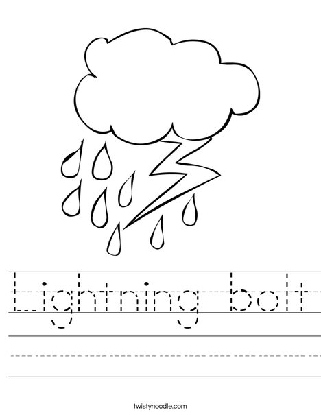 Rain and Lightning Worksheet