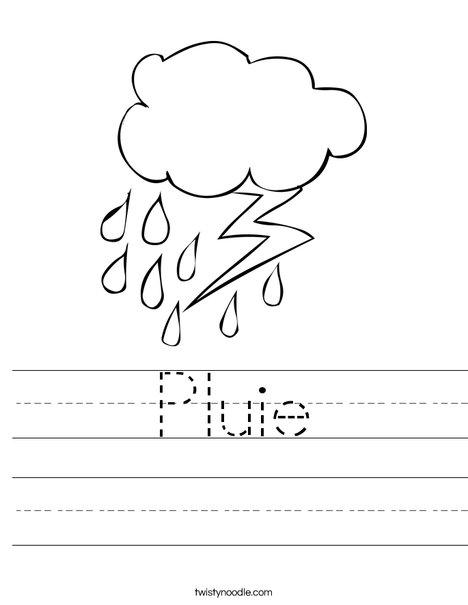 Rain and Lightning Worksheet