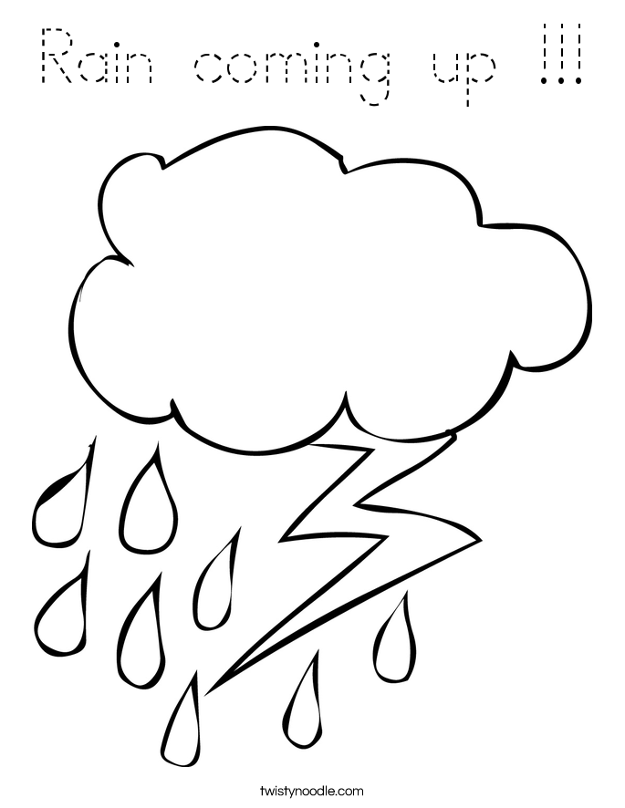 Rain coming up !!! Coloring Page