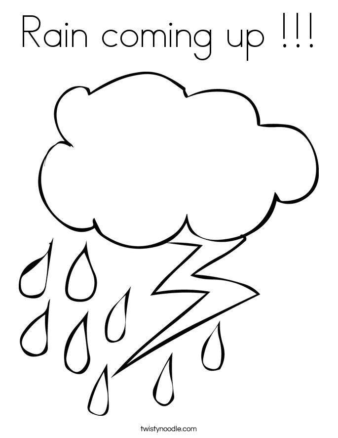 Rain coming up !!! Coloring Page