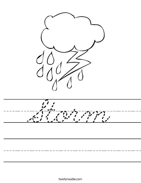 Rain and Lightning Worksheet