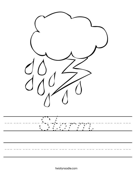 Rain and Lightning Worksheet