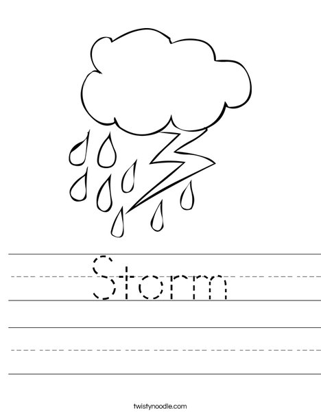 Rain and Lightning Worksheet