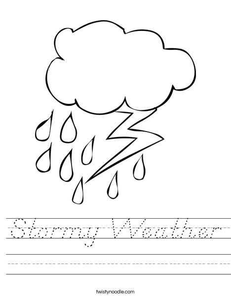 Rain and Lightning Worksheet