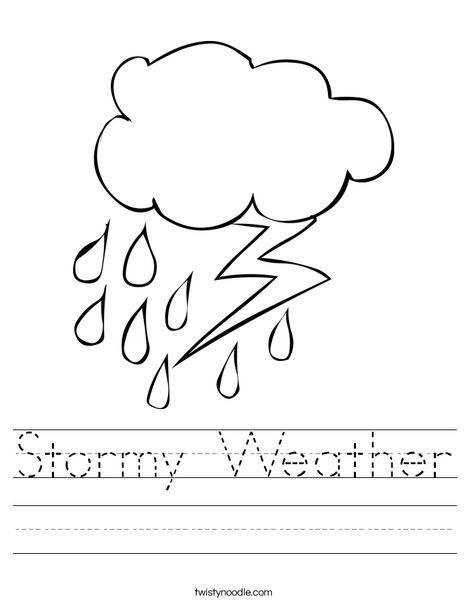 Stormy Weather Worksheet - Twisty Noodle