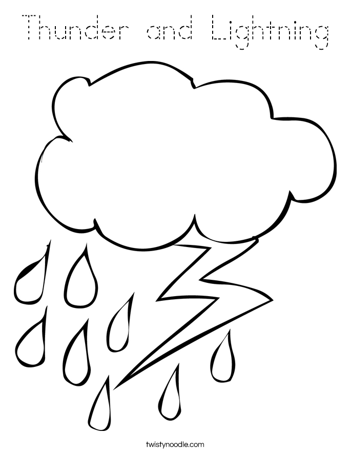 Thunder and Lightning Coloring Page