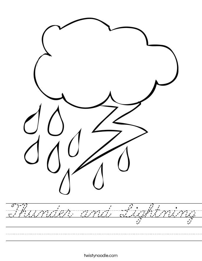 Thunder and Lightning Worksheet