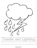 Thunder and Lightning Worksheet