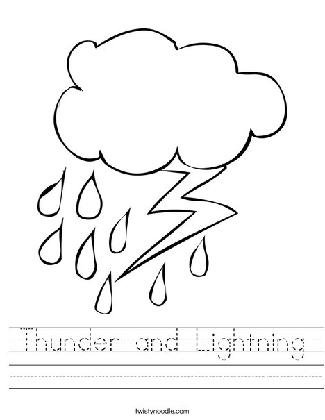 Rain and Lightning Worksheet