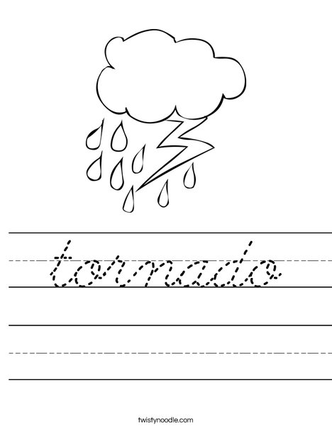 Rain and Lightning Worksheet