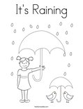It's Raining Coloring Page