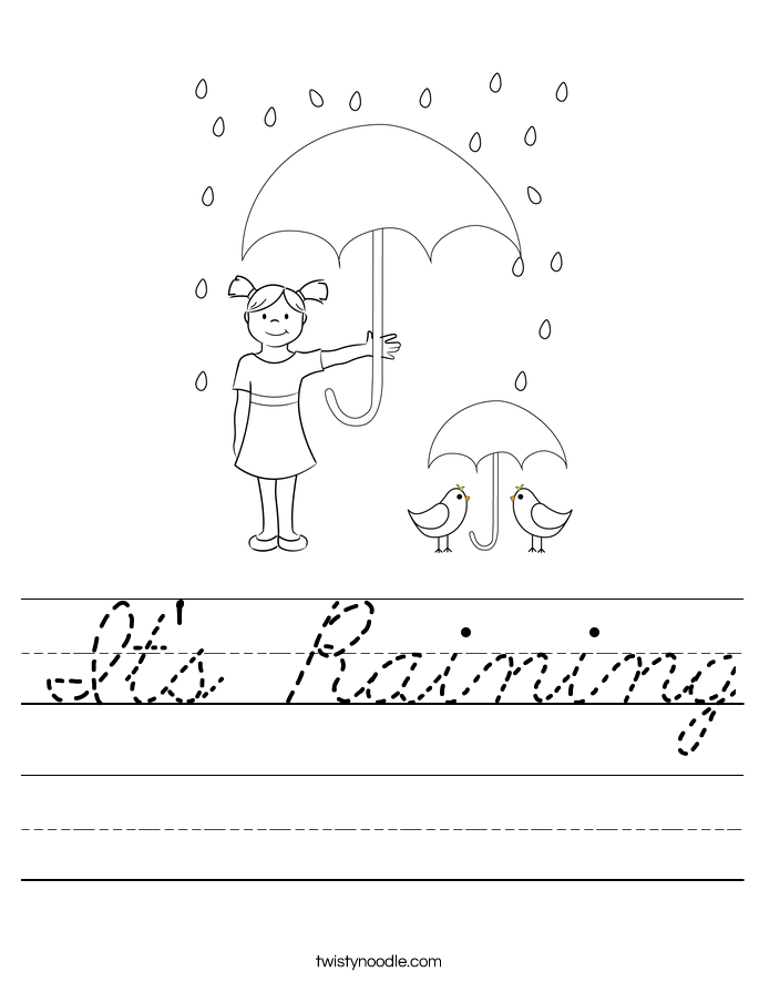 It's Raining Worksheet