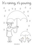 It's raining, it's pouring. Coloring Page