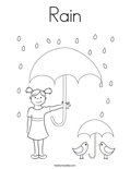 Rain Coloring Page