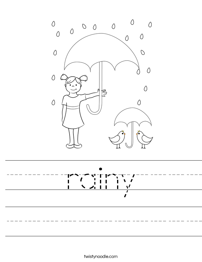 Rainy Worksheet Twisty Noodle Rainy Worksheet Twisty Noodle