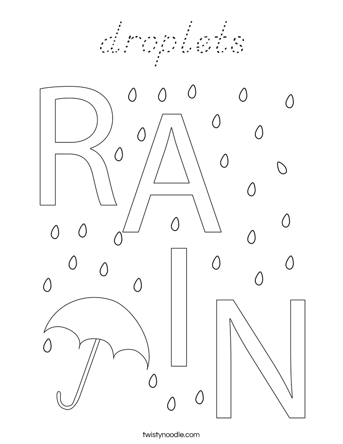 droplets Coloring Page