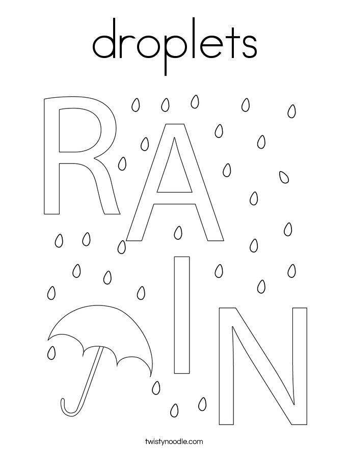 droplets Coloring Page