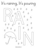 It's raining, It's pouringColoring Page
