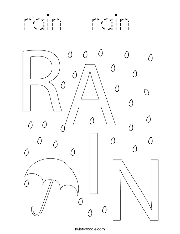 rain  rain   Coloring Page