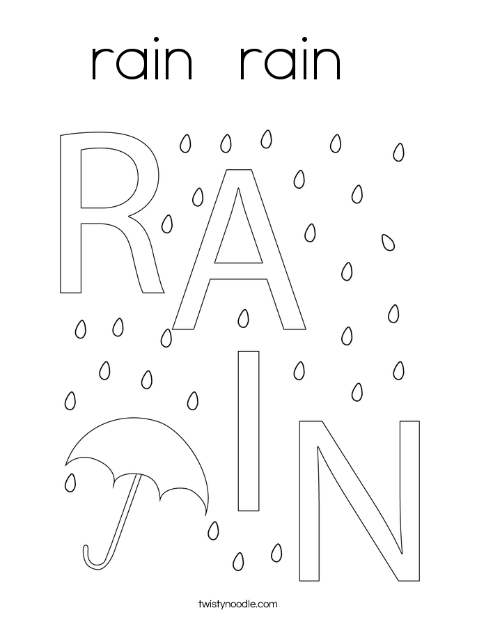 rain  rain   Coloring Page