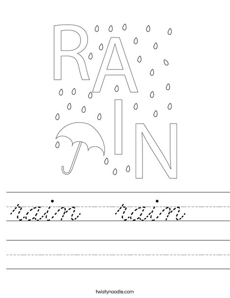 Rain Worksheet