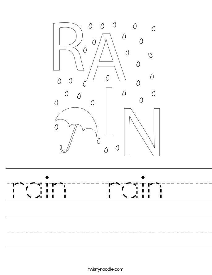 rain  rain   Worksheet