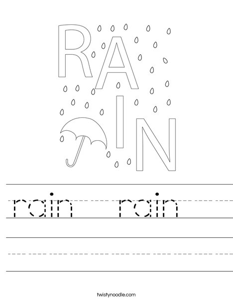 Rain Worksheet