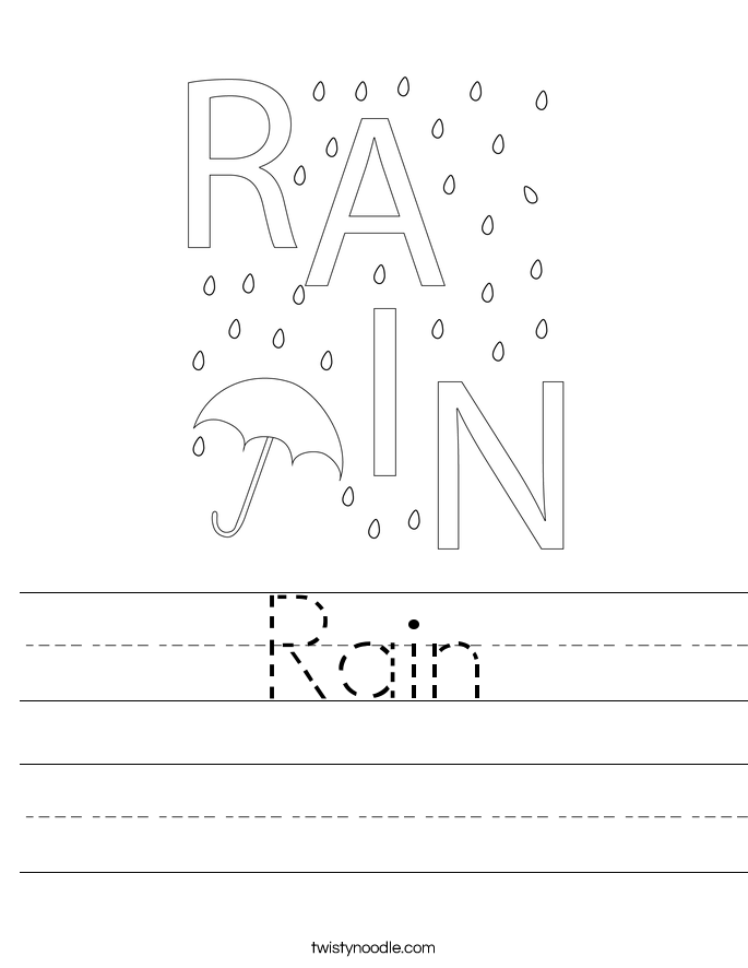 Rain Worksheet Twisty Noodle Rain Worksheet Twisty Noodle