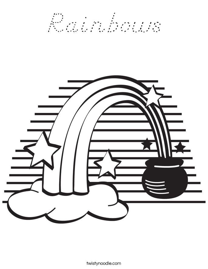 Rainbows Coloring Page